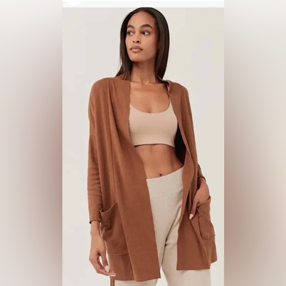 Pact Women's Airplane Cardigan, rust color, XS/S